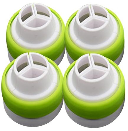 FUNOMOCYA 4pcs Large Piping Tip Couplers Russian Nozzles Linker Icing Nozzles Converter for Cake Decorating Easily Attach and Swap Piping Tips