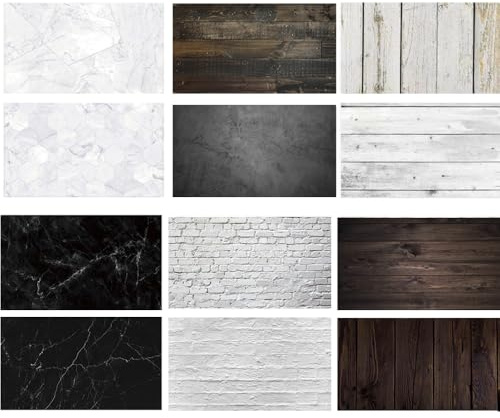 Flat Lay Backdrop Photography 6 Pieces Set 54x84cm Food Backdrop Double Sided for Photo Studio Product Jewelry Tabletop Blogger Pictures Props