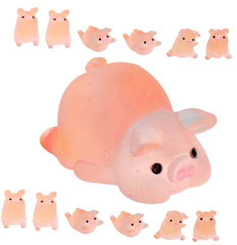 Cochons Miniatures en Résine 25 Pièces, Décorations Roses pour Jardin