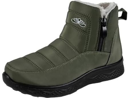 Generisch Winter Knöchelstiefel Damen Stilvoll Einfarbig Gefüttert Wärme Stiefel Bequem Freizeit Schlupf Schuhe Stiefel Für Kalte Jahreszeit Damenstiefel