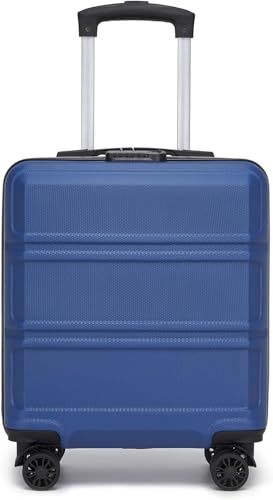 Kono Carry on Suitcase 45x36x20cm Easyjet Underseat Cabin Hand Luggage Hard Shell Lightweight Travel Trolley Case with 4 Spinner Wheels (Navy)