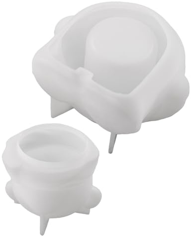 NUOBESTY Moule en Silicone Ours pour Pot de Rangement DIY Saint-Valentin Moule Résine Époxy pour Boîte à Bijoux Détails Précis Création Loisirs Créatifs