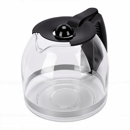 Zerodis Borosilicate Glass Coffee Pot 1.8L Replacement Carafe 12 Cup with Sturdy Handle for Standard Coffee Makers