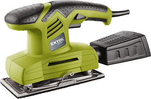 Extol Craft Ponceuse vibrante 200 W, 93 x 230 mm, bac de récupération avec micro filtre, 1 pièce, vert, 407115