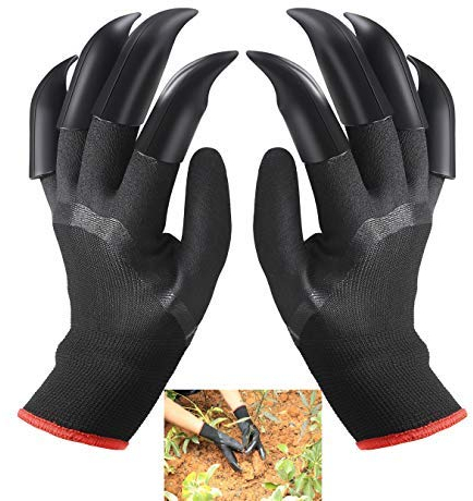 FuXing Giardino Guanti con Artigli, Casa Giardinaggio Strumento Guanti Veloce e Facile da Scavare e Piantare Piante da Vivaio, Miglior Regalo per Giardiniere