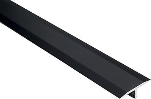 Effector Boden Übergangsprofil T-Form 100 cm 13x9 mm Schwarz Alu | T-Form Profil, Schwarze Optik, Stabiler Übergang