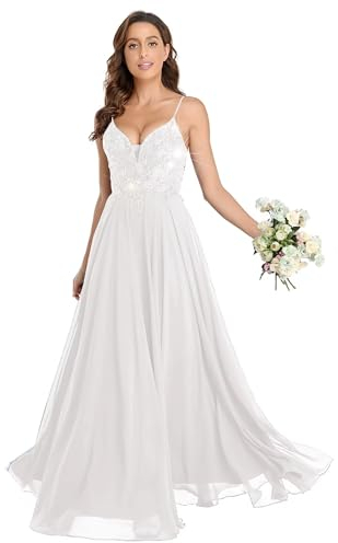 Frauen Schulterfreies Brautjungfer-Ballkleid Mit Schlitz Glitzerndes Pailletten-Abendkleid Lange Meerjungfrauen-Partykleider White L