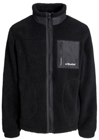 JACK & JONES Jjesoho Teddy Jacket Noos, Nero, L, Nero, L