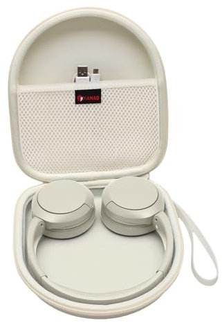 XANAD Carrying Case for Sony WH-CH520 / WH-CH510 Wireless Bluetooth Headphones (Beige)