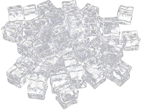 Amosfun 100pcs Simulated Ice Cubes Fake Ice Cubes Acrylic Irregular Shape for Cocktail Bar Decoration Wedding Party Supplies and Photo Props