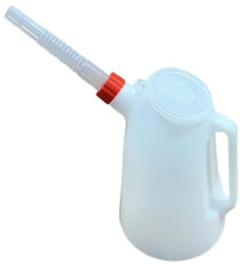 Jarra medidora de aceite de 1,2 L/2 L y 5 L, tanque de combustible con vertido flexible para contenedores de medición de aceite automotrices, herramientas de garaje