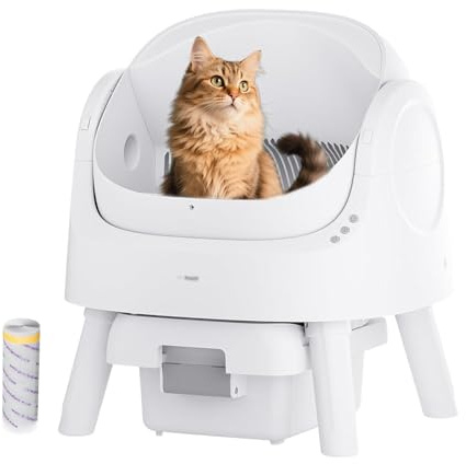 PetPivot Self-Cleaning Cat Litter Box，automatic litter tray – Open-Top, Quiet Operation, Multi-Cat Friendly, Smart Safety Sensors