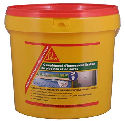 SikaTop - Pintura para piscinas y bodegas, complemento impermeabilizante en kit, 6,16 kg, color blanco