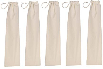 noTrash2003 Baguette - Bolsa de algodón con cierre de cordón (5 unidades)