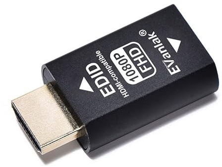 EVanlak HDMI-Emulator-Adapter (3. Generation), kompatibel mit Mac Thunderbolt auf HDMI-Switches/Extender/AV-Receiver/Video-Splitter, 1080 x 1920 bei 60 Hz, 1 Stück……