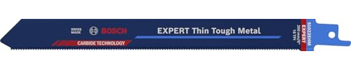 Bosch Professional 1x Expert ‘Thin Tough Metal’ S 1022 EHM Säbelsägeblatt (für Edelstahlbleche, Länge 200 mm, Zubehör Säbelsäge)