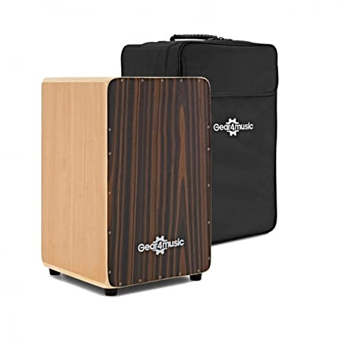 Gear4music Cajon Drum with Seatpad and Gigbag Ebony