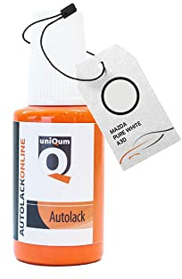 uniQum Autolack Lackstift fürs Auto für Mazda Pure White A3D Autolack Reparatur 30 ml