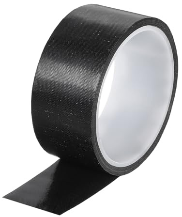 QUARKZMAN Hochtemperaturband 40mm PTFE-beschichtetes Gewebeklebeband hitzebeständiges Band für Vakuumversiegelungen Klebeband 10m/33ft Schwarz 0,18mm Dicke