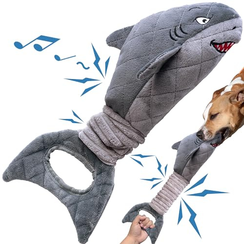 Giocattoli per cani di piccola taglia, Giocattoli per cani resistenti cigolanti per masticatori aggressivi, Giocattoli da masticare per cani di peluche per dentizione, Giocattoli interattivi per cani