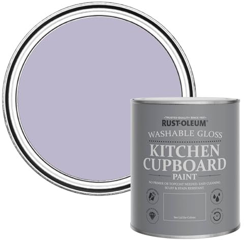 Rust-Oleum Lila abwaschbare Küchenschrankfarbe in blau mit Hochglanz Finish - Blauregen 750ml