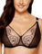 Gorteks Kala-B2 Soft-BH mit Stickerei, Komfort BH Damen mit Bügel, Maxi-Größen Damen Unterwäsche, Transparenter BH Nicht gepolsterter BH für große und kleine Brüste -85B, Schwarz