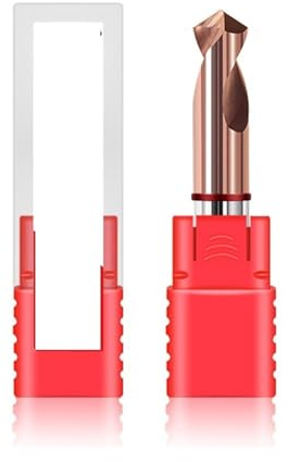 Fasenfräser HRC55 2-Blatt Wolframstahl Hartmetall Rot Kreis Fase Zentrierung for Bearbeitungszentrum 60 ° 90 ° 120 ° Bit-Tools(120-Angle,4.0x4Dx50L)