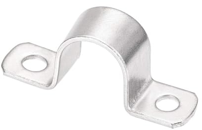 Unifizz 25mm(1) Heavy Duty 2 Hole U-Bracket Pipe Clamp,304 Stainless Steel Rigid U-Tube Strap Clamp Hanger Tube Tension Clips 2pcs