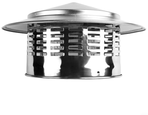 QCKNKMGG 110 mm / 160 mm runde Dachhaube, Lüftungsrohr-Schornsteintopf-Regenhutabdeckung aus Edelstahl, Dachrohr-Ablufthaube, Holzofen-Abzugsleitung(160mm)
