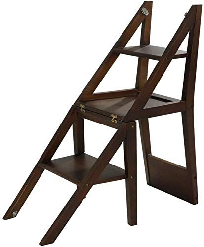 Marchepied pliant en bois avec 3 marches pour cuisine et usage domestique