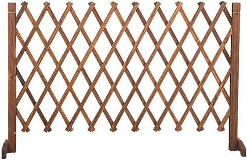 Panneau de clôture décoratif de jardin en bois pour décoration extérieure - Extensible - Grille de garde-corps télescopique - Treillage pour animaux domestiques