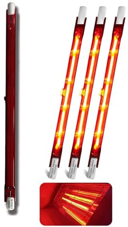Infrared Heater Bulb 1000W, 254mm R7S Ruby Halogen Bulb Dimmable, Quartz Heating Light Bulbs, Patio Heating Lamp for Heatmaster U3 Heater, No Flicker, 1000lm, 220V Quartz Heat Infrared Bulbs, 4 Packs