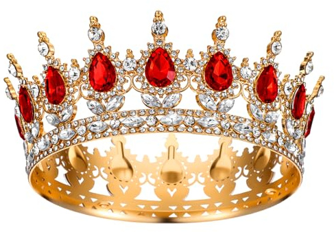1 Stück Krone Damen Mädchen Kristall Tiara Prinzessin Tiara Kristall Krone Damen Vintage Tiara Krone für Frauen Glitzernde Braut Diadem Haarschmuck für Brautkrone,Hochzeit,Abschlussball Party-A