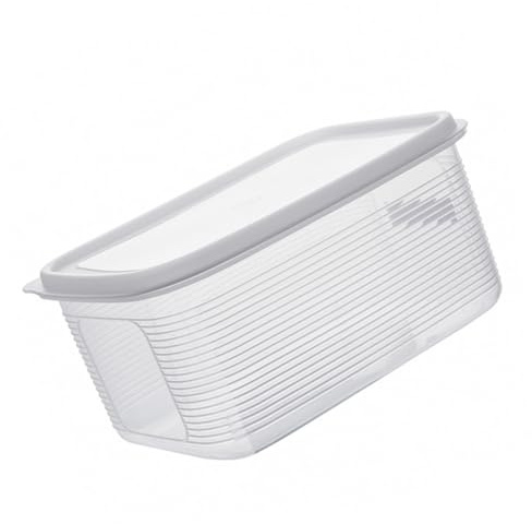 BAZEITFLOW Caja de Almacenamiento Plástico para Comida y Gatos Hermética con Medidor Diseño Transparente Resistente y Contenedor Multiusos para Alimentos Mascotas