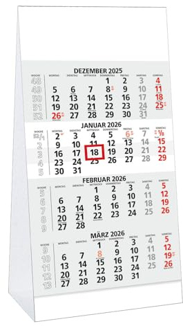 4-Monats-Tischaufstellkalender - 2026