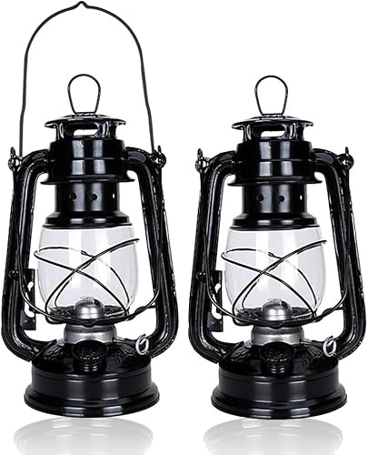 Farolillo de establo: nostálgico petróleo con bombilla de cristal, bronce, 24 cm, farolillo de establo, petróleo, resistente al fuego (4)