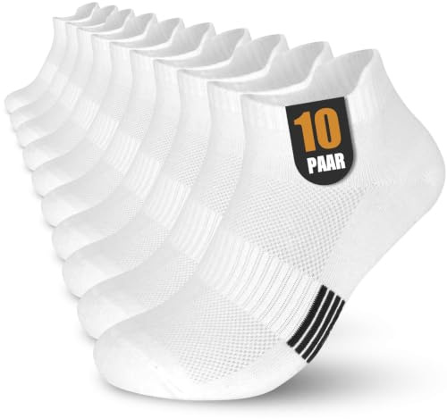 Libella 10 Paires Chaussettes Sport Homme Femme Basses Socquettes 43-46 WH