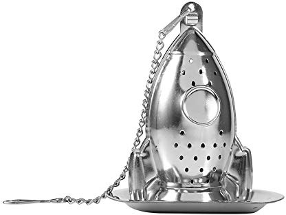 Stainless Steel Tea Strainer, Cute Rocket Shape Loose Tea Leaf Infuser Ball Strainer Filter Diffuser Herbal Spice