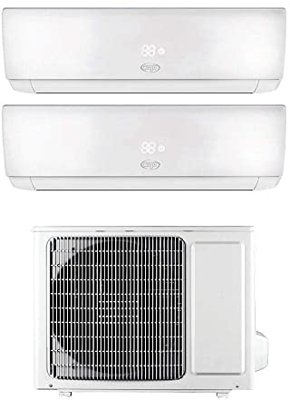 ARGO Ecowall Climatizzatore Fisso, DC Inverter, con WiFi, Bianco, 9000 + 12000 BTU/h, con pompa di calore