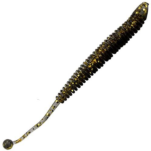 FTM Omura Baits Snake 8,4cm 1,4g - 10 Forellenköder Knoblauch schwarz/Gold mit Glitter