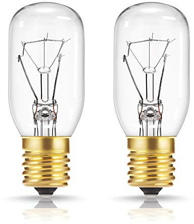 DORESshop Appliance Bulb, 40W T8 E17 Microwave Light Under Hood, Stove Light, Refrigerator, Lava Lamp, Oven Bulb - 2 Pack