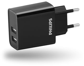 Philips DLP2610/12 - Chargeur Mural Dual USB - Noir