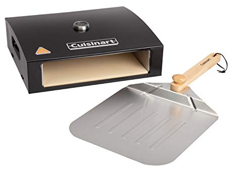 Cuisinart Grill Top Pizza Oven Kit, Portable Make Your Own Pie Set With Pizza Peel and Cordierite Stone, Baking Oven for Backyard Homemade Pizzas, Perfect Pie Accessory