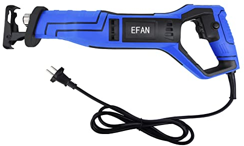 900W Säbelsäge, Elektrische Säbelsäge mit 5 Klingen, Kabelgebundene Säbelsäge mit Variabler Geschwindigkeit und 28mm Hublänge, 2800SPM, Blau