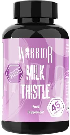 Warrior Milk Thistle High Strength Capsules 500mg, 80% Silymarin – Liver Detox, Immune Support, Liver Cleanse Detox and Repair, Anti‑inflammatory Herbal Supplement, Antioxidant, Vegan – 90 Tablets