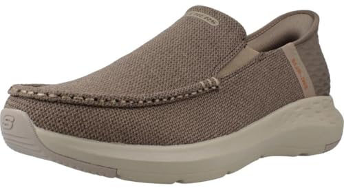 Skechers Mens Modern Casual Moc Toe Slip-Ins, Taupe, 10.5 US