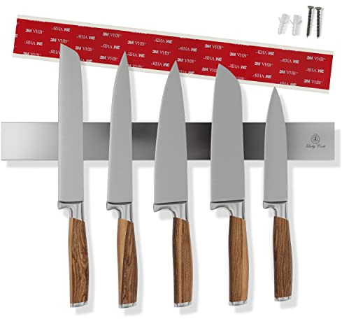 Efficient and Space-Saving Magnetic Knife Holder 16 Inch - Saving Magnetic Knife Strips - Effortlessly Organize Your Kitchen, Display Knives, and Free Up Counter Space (Modern)