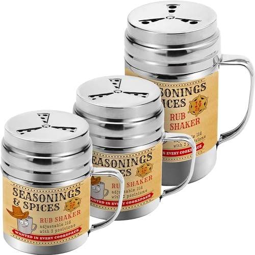 CUSINIUM [10oz, 10oz, 14oz Fan-Style Lid Dredge Shaker Set