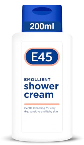 E45 Gel de Ducha Hidratante 200ml - Pieles secas, sensibles y con picor - Gel de ducha en crema para hidratar y suavizar la piel seca en hombres y mujeres - pH regulado - Probado dermatológicamente