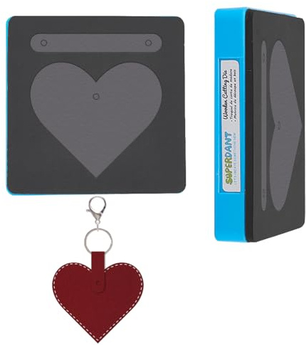 SUPERDANT Leder Stanzwerkzeug Herz Schlüsselanhänger Stanzformen Taschenanhänger Schlüsselanhänger Organizer Schlüsselanhängers Holz Stanzforme Leder Stanzformen Für DIY Kunsthandwerk Stanzform